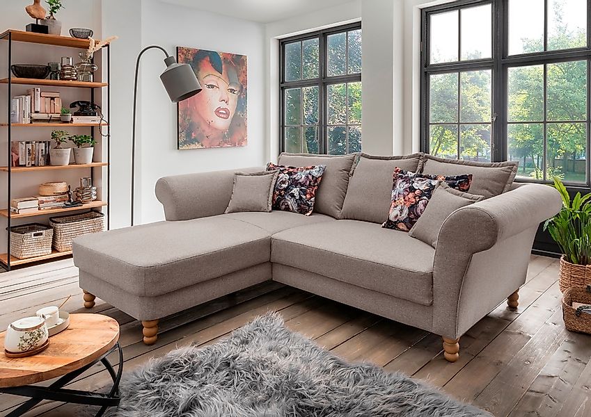 Home affaire Ecksofa "Tassilo Mega Polsterecke mit Kaltschaum im Sitz, bequ günstig online kaufen