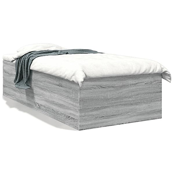 vidaXL Bettgestell Grau Sonoma 100x200 cm Holzwerkstoff 3280963 günstig online kaufen