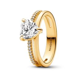 Pandora Fingerring Damen-Doppelschiene mit Goldfarben günstig online kaufen