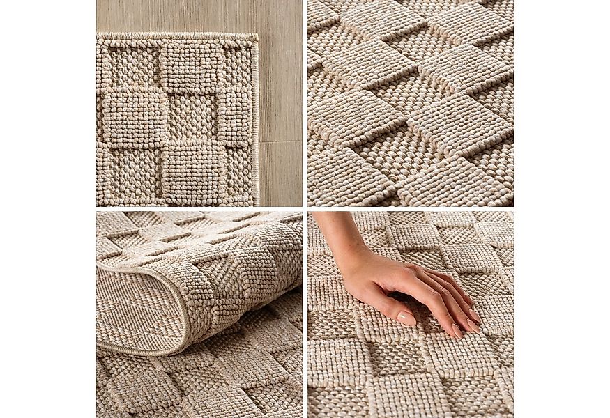 Carpettex Designteppich Einfarbig Boucle Loop, Rund, Höhe: 7 mm, Teppich Wo günstig online kaufen