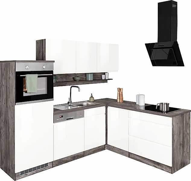 KOCHSTATION Winkelküche "KS-Virginia" Stellbreite 230/190 cm, mit E-Geräten günstig online kaufen