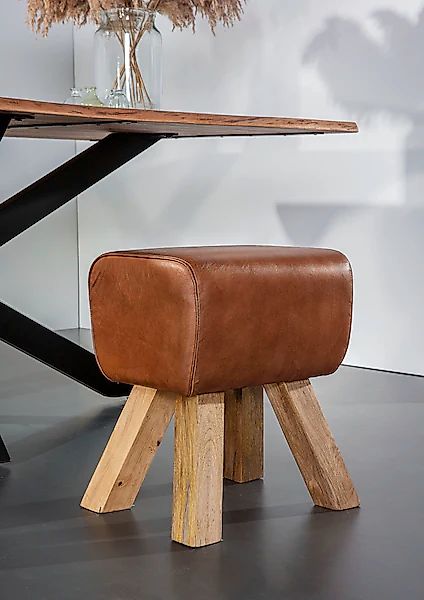 Gutmann Factory Hocker »Pipe«, Turnbock, Lederhocker günstig online kaufen