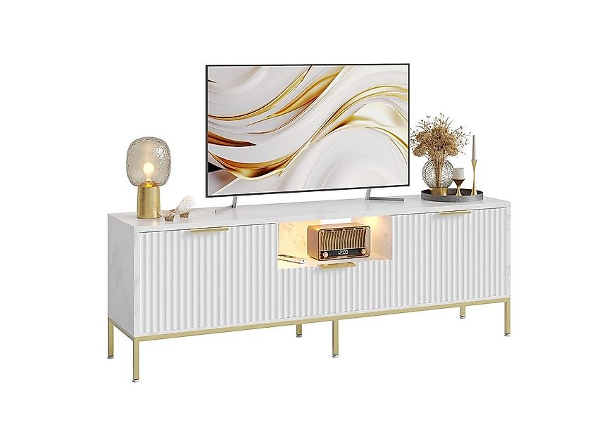 Bestier TV-Schrank TV-Schrank Lowboard für 65 Zoll & kleinere TVs, 144.8 x günstig online kaufen