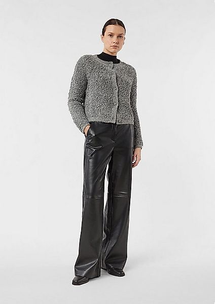 comma Chinos Hose Wide-Leg-Hose aus Kunstleder günstig online kaufen