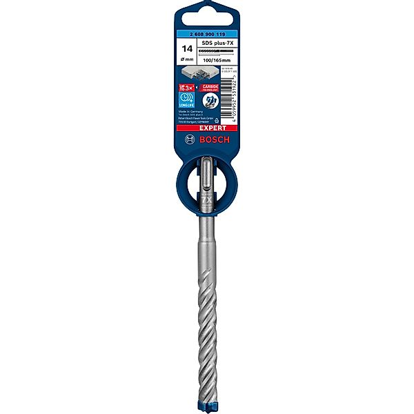 Bosch Expert Hammerbohrer SDS Plus-7X 14 mm x 100 mm x 165 mm günstig online kaufen