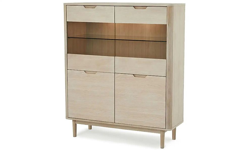 Furnhouse Highboard   ¦ holzfarben ¦ Maße (cm): B: 123 H: 146 Kommoden & Si günstig online kaufen