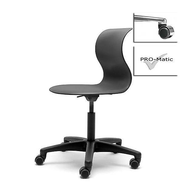 Kinderstuhl Pro 5 graphitschwarz Polyamid Weich mit Chrom Abdeckung (für ha günstig online kaufen