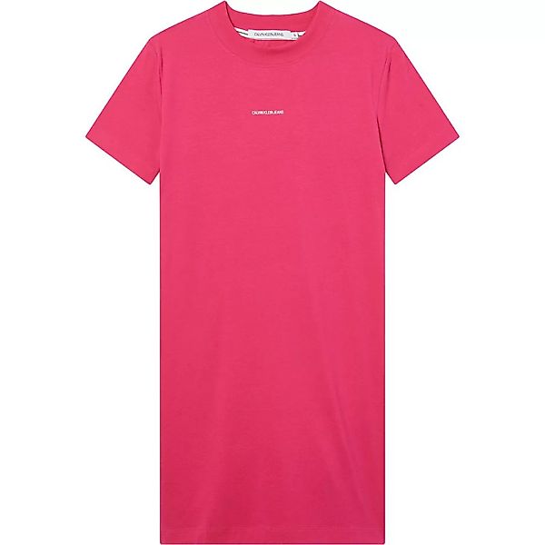 Calvin Klein Jeans Micro Branding Kurzes Kleid XS Party Pink günstig online kaufen