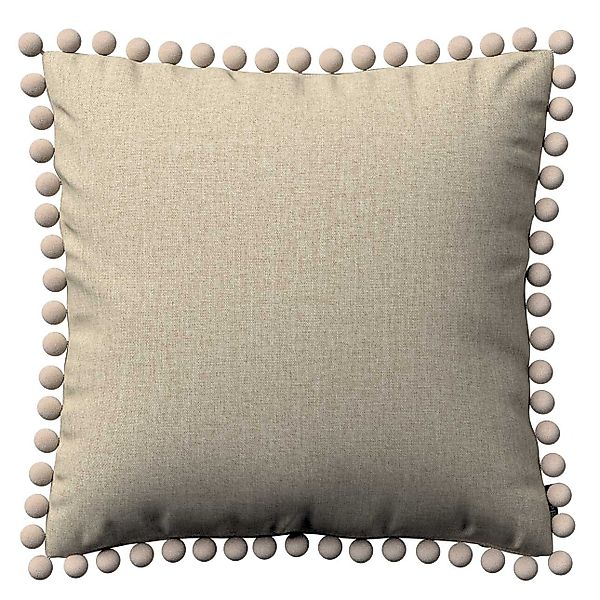 Kissenhülle Wera mit Bommeln, beige- grau, 45 x 45 cm, City (704-80) günstig online kaufen