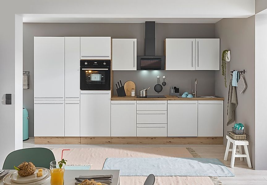 KOCHSTATION Küchenzeile "Florida" Breite 370 cm, wahlweise mit E-Geräten,So günstig online kaufen