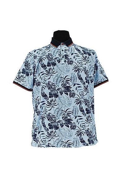 Mode Monte Carlo Poloshirt Polo-Shirt Knopf Hellblau günstig online kaufen