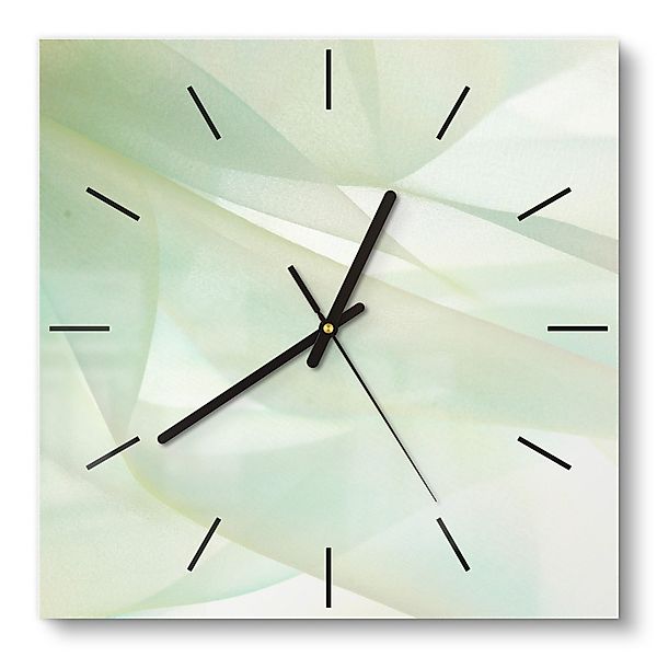 DEQORI Wanduhr 'Zarte Eleganz' (Glas Glasuhr günstig online kaufen