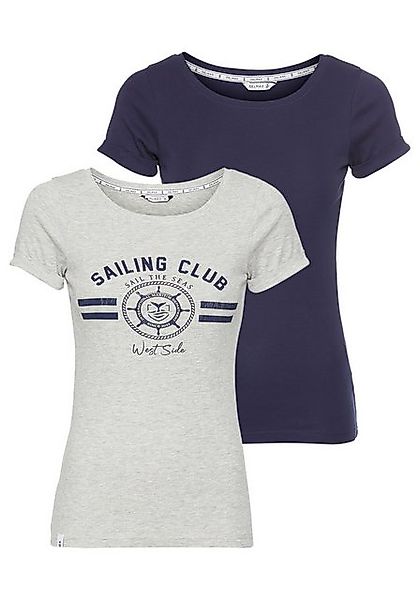 DELMAO T-Shirt (Packung, 2-tlg., 2er-Pack) im maritimen Design mit Aufschla günstig online kaufen