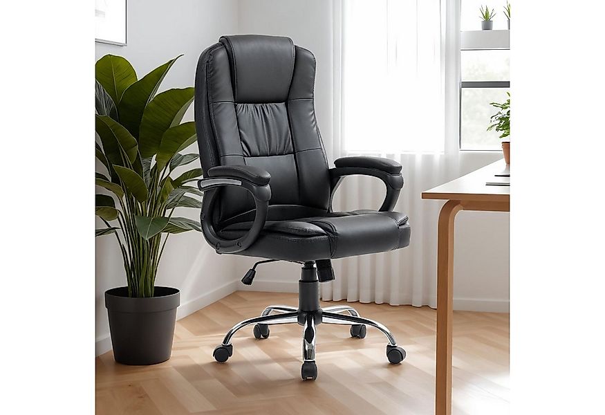 IDIMEX Drehstuhl BOLEY, Ergonomischer Drehstuhl mit PU Bezug & gepolsterten günstig online kaufen