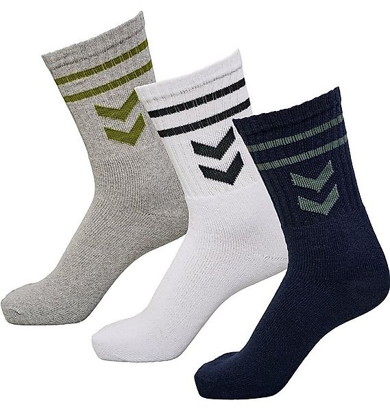 hummel Sportsocken Crew weiss/magnetgrau/marineblau - 3 Paar günstig online kaufen