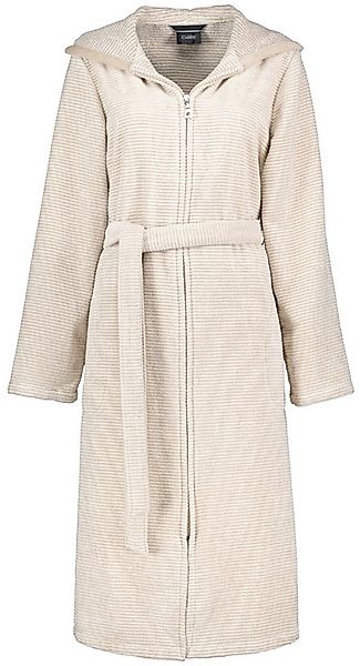 Cawö Damenbademantel 6432, Kurzform, Baumwolle, Kapuze, Reißverschluss, Rei günstig online kaufen