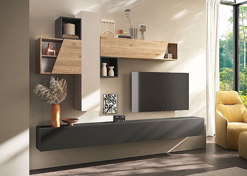INOSIGN Wohnwand "INFINITY, 6tlg. Breite 276 cm, moderne Mediawand,", (6 St günstig online kaufen