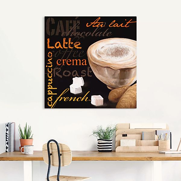 Artland Wandbild "Cappuccino - Kaffee", Kaffee Bilder, (1 St.), als Alubild günstig online kaufen