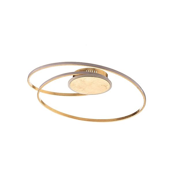 Lindby LED Deckenleuchte Dorle 9639669 Dimmbar Modern in Gold Messing aus M günstig online kaufen