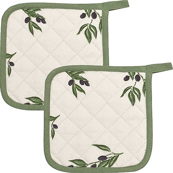 Kracht Topflappen Topflappen "Olivenzweige" 2er-Pack, (2-tlg), günstig online kaufen