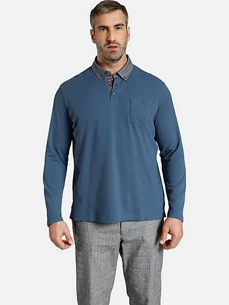 Charles Colby Langarm-Poloshirt DUKE BRENNAN mit aufgesetztem Kragen günstig online kaufen