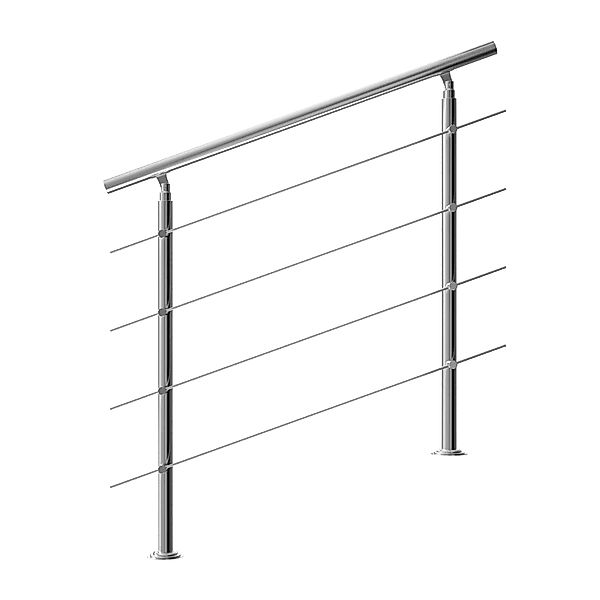 monzana Brüstungsgeländer 120cm, 4 Querstreben, 120 günstig online kaufen