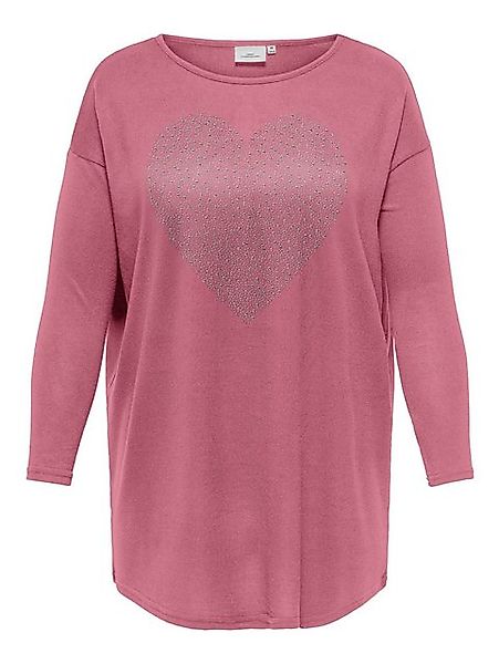 ONLY CARMAKOMA Langarmshirt "CARALBA LS LONG TOP JRS", mit Glitzernieten günstig online kaufen