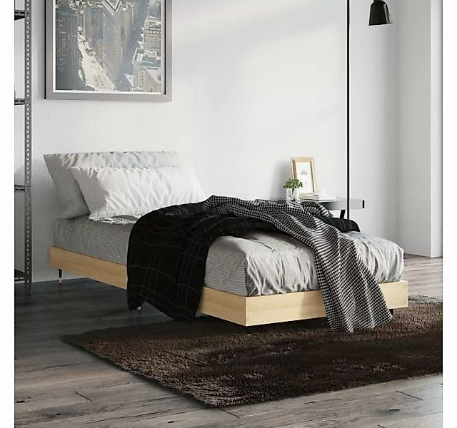 furnicato Bett Bettgestell Sonoma-Eiche 75x190 cm Holzwerkstoff günstig online kaufen