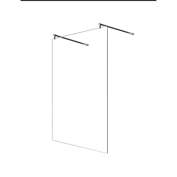 Glaszentrum Hagen 138x200cm Freistehende Dusche 2x Rundhalter günstig online kaufen