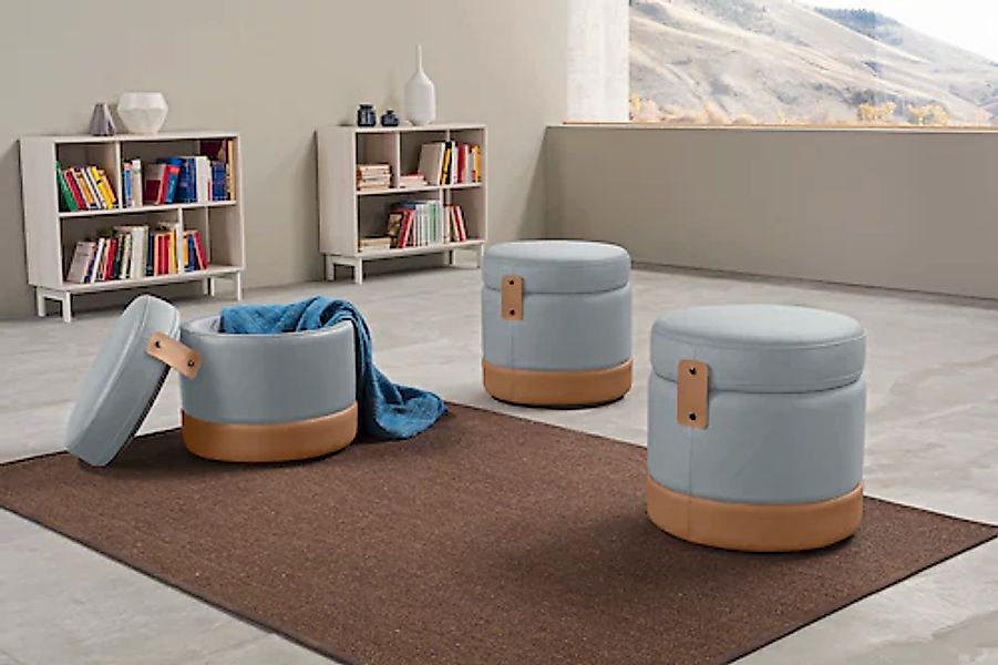 Egoitaliano Hocker »Tonder, Designhocker als Blickfang mit tollen Details«, günstig online kaufen
