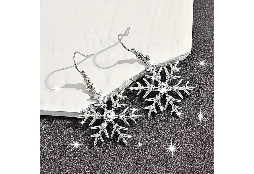ONE ELEMENT Paar Ohrhänger Weihnachtsschmuck Ohrringe Ohrhänger Schneeflock günstig online kaufen