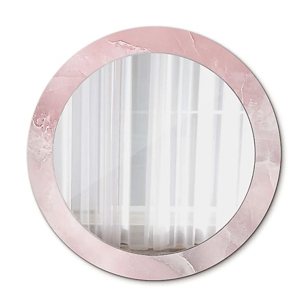 Tulup Bedruckter Spiegel Rosa Stein 70x70 cm Runder Spiegel Bedrucktem Rahm günstig online kaufen