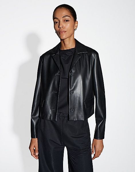 someday Jackenblazer NIELA Regular verkürzte Jacke aus Kunstleder günstig online kaufen