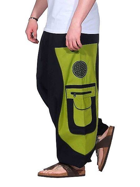 KUNST UND MAGIE Haremshose Cargohose Hippie Haremshose Goa Hose Lebensblume günstig online kaufen