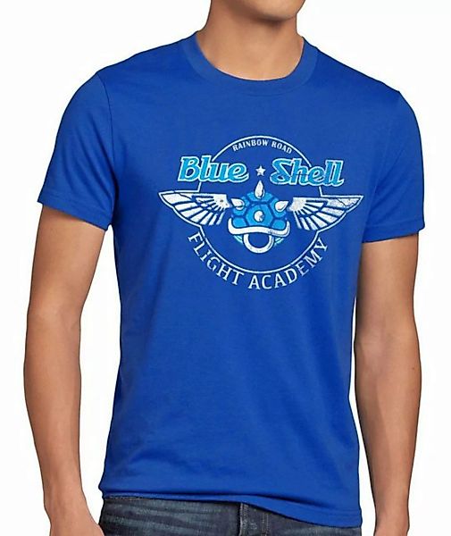 style3 Print-Shirt Herren T-Shirt Blue Shell luigi academy panzer kart mari günstig online kaufen
