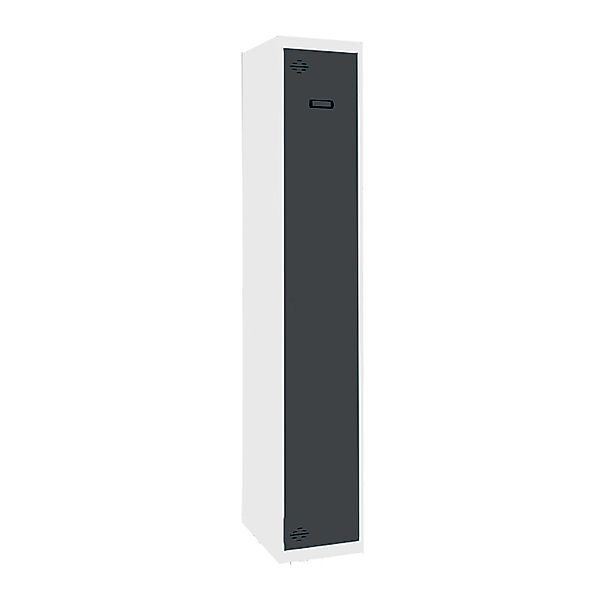 PROREGAL Spind AMEGO HxBxT 180 x 30 x 50 cm 1 Abteil Grundmodul Weiß-Anthra günstig online kaufen