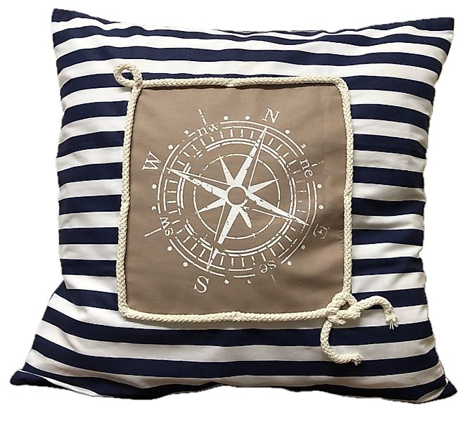 Ammerkind Dekokissen Maritime Kissenhülle * Kompass günstig online kaufen