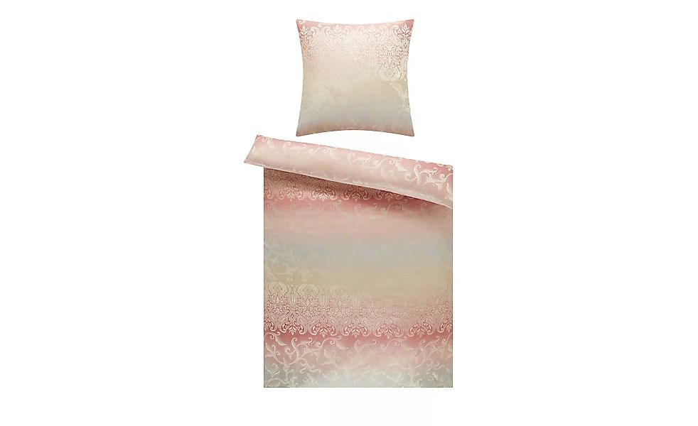 Bauer Damast Bettwäsche  Sabah - rosa/pink - 100% Baumwolle - 135 cm - Bett günstig online kaufen