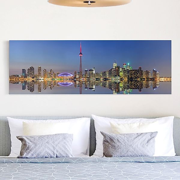 Leinwandbild - Panorama Toronto City Skyline vor Lake Ontario günstig online kaufen