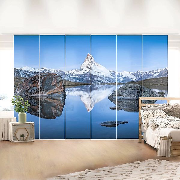 Schiebegardine Stellisee vor dem Matterhorn günstig online kaufen