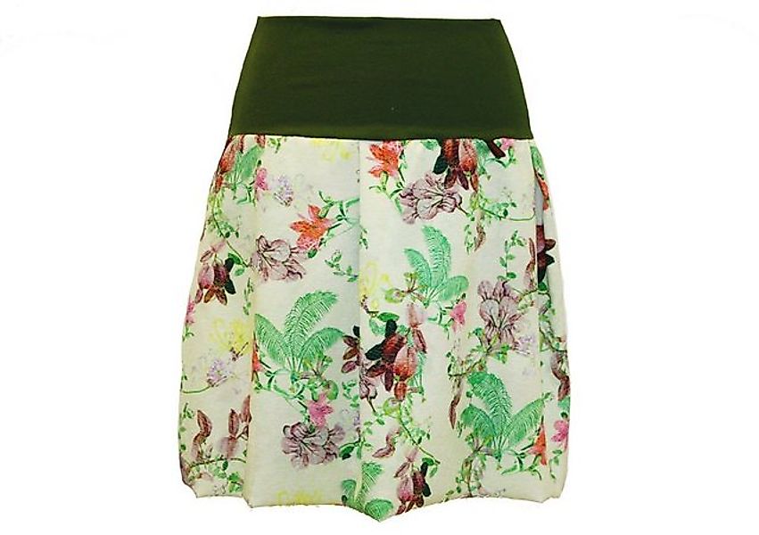 dunkle design Sommerrock Georgette Grün Floral 51cm günstig online kaufen