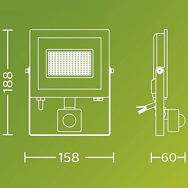 Philips LED-Außenstrahler Lois UE Sensor, 14 W, 5.000 K IP65 günstig online kaufen
