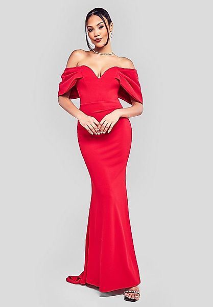Goddiva Maxikleid Off The Shoulder Draped Sleeve Maxi Dress langes Kleid günstig online kaufen