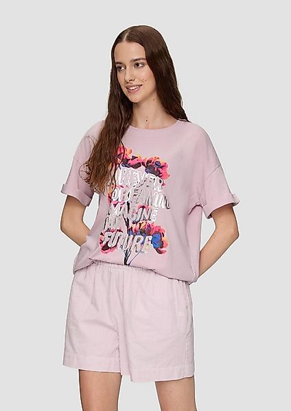 QS Kurzarmshirt T-Shirt Oversized T-Shirt aus Jersey mit Frontprint günstig online kaufen