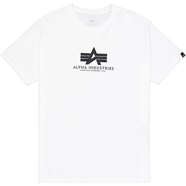 Alpha Industries  T-Shirt Basic T-Shirt BL Rubber - white/black günstig online kaufen