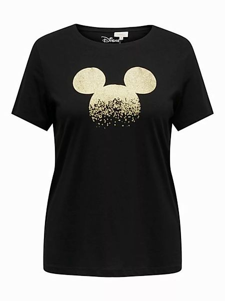 ONLY CARMAKOMA Kurzarmshirt "CARMICKEY GLITTER LIFE SS REG TEE LCS" günstig online kaufen