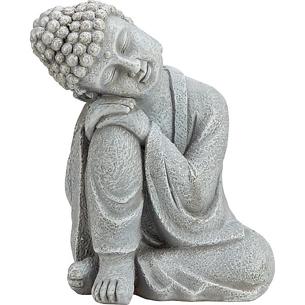 Deko-Figur Buddha Sitzend Magnesia 28,5 cm x 19,5 cm x 35 cm Grau günstig online kaufen