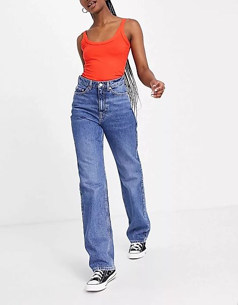 Weekday – Rowe – Gerade geschnittene Jeans aus Bio-Baumwolle mit sehr hohem günstig online kaufen