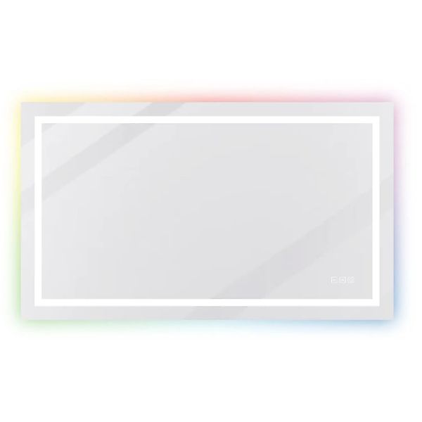 Aica Sanitär Badspiegel mit RGB Hinterbeleuchtung 120x70 cm Spiegel mit Neu günstig online kaufen
