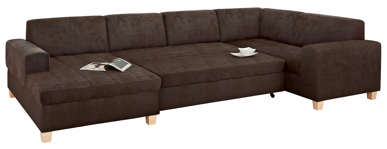 Home affaire Wohnlandschaft »Corby, viel Platz und Komfort, U-Form« wahlwei günstig online kaufen